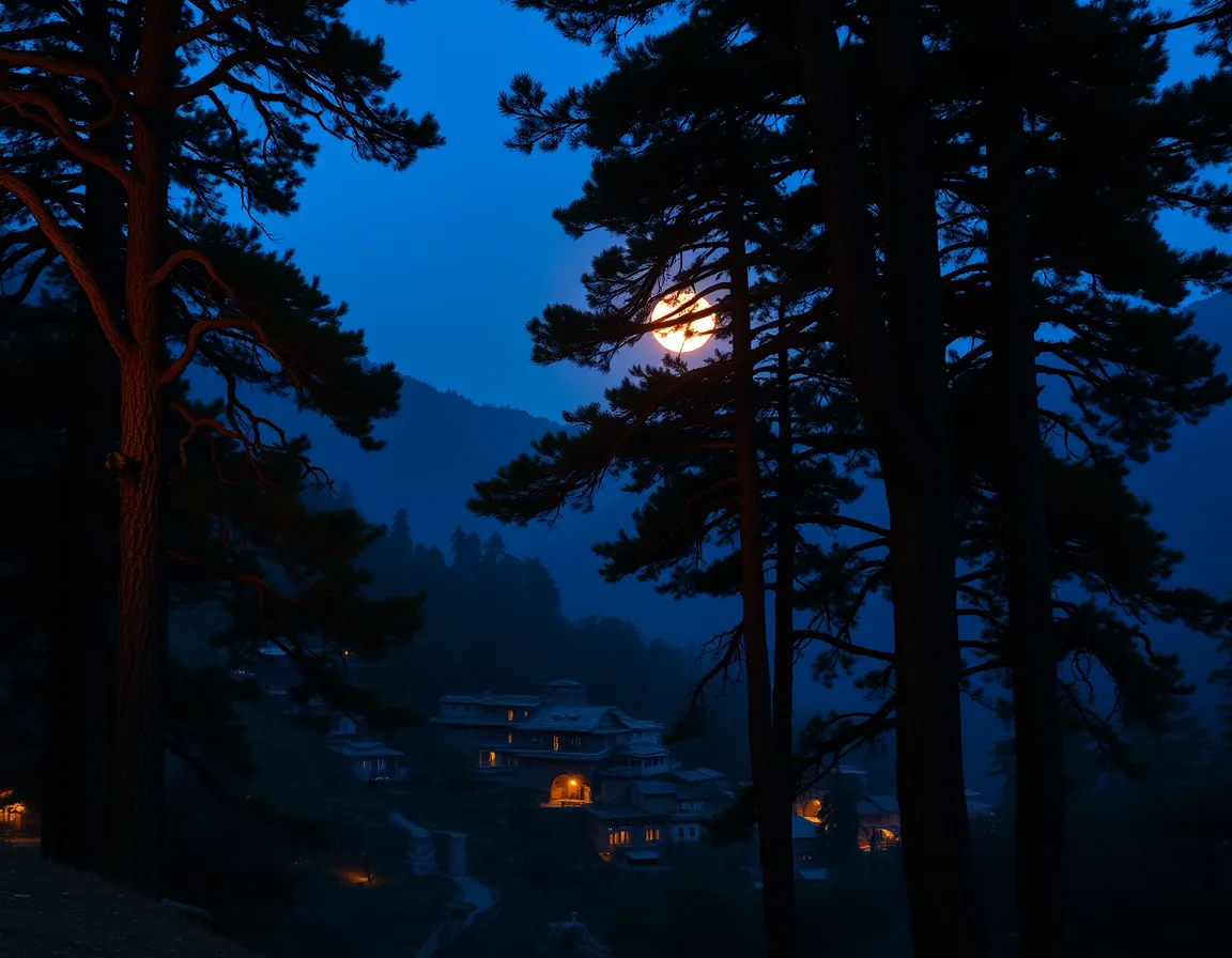 Ancient deodar grove above a Garhwal village